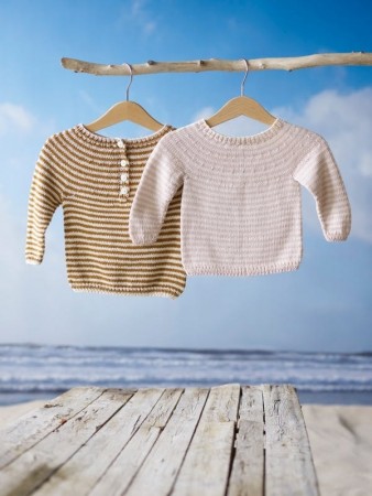 339-5 Yndlingsgenser baby Dus Rosa | Pandora | Strikkepakke Rauma Garn