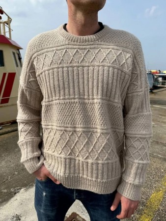 Ingrid Sweater Man Peer Gynt Marsipan Strikkepakke