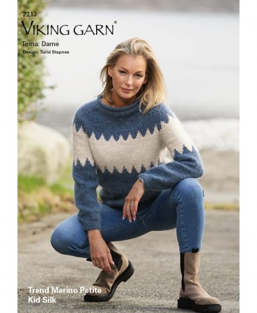 2213 Tema Dame hefte Trend Merino Kidsilk Viking Garn