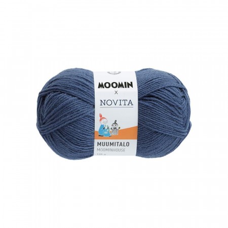 Moomin x Novita garn 176 Blå