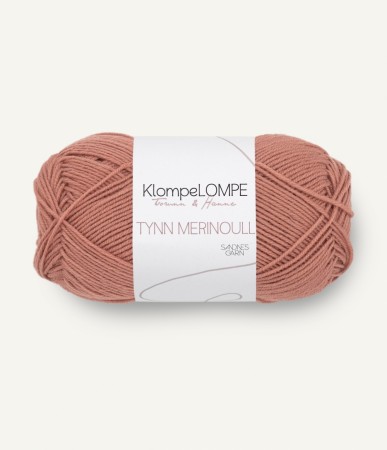 KLOMPELOMPE TYNN MERINOULL BRUNROSA 3544