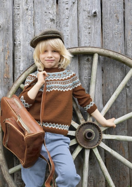 Lacegenser 1908 11 | Line | Strikkepakke Sandnes Garn Lille Julia genser for barn Sandnes Garn