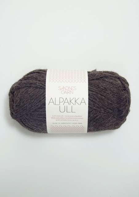 ALPAKKA ULL MØRK GRÅMELERT 1053