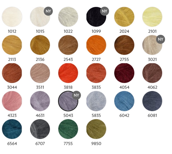 Tynn Silk Mohair farger 2020