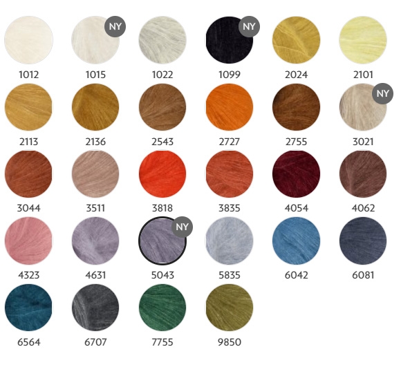 Tynn Silk Mohair farger 2020
