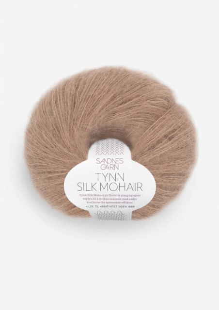 Tynn silk mohair Lys Eikenøtt 3041