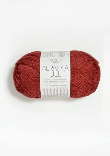 Alpakka Ull Mørk Terrakotta 4035