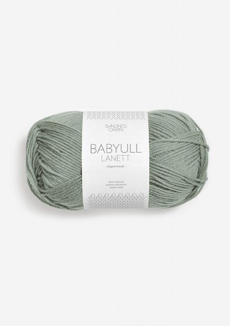 BABYULL LANETT STØVET LYS GRØNN 8521